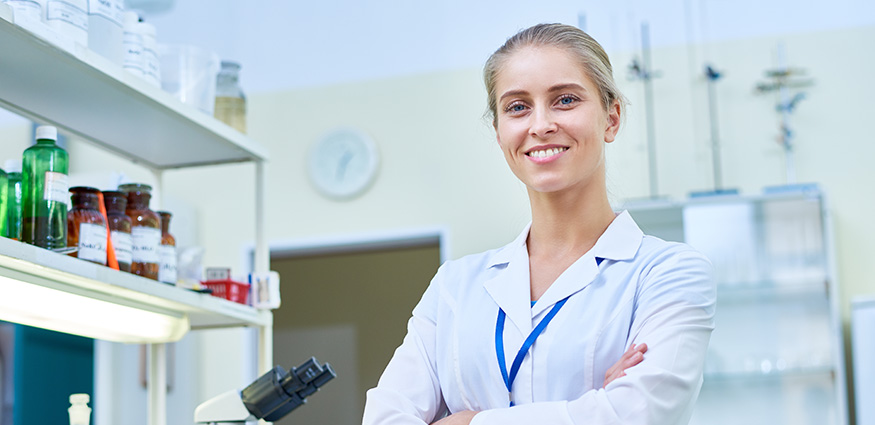 Female Scientist in Product Testing Lab in Canada